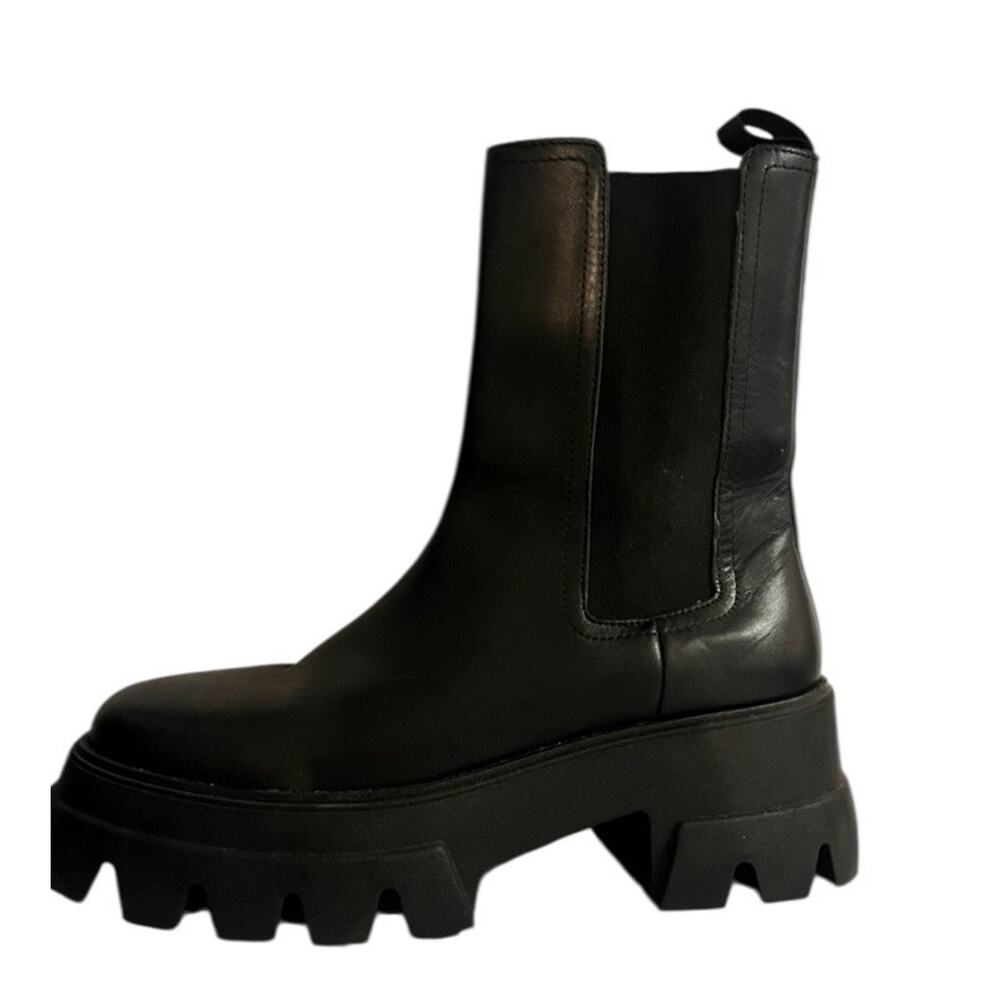 New THURSDAY Boot Co Reign Platform Chelsea Boots •Women 8.5• Leather Handmade - Picture 3 of 10